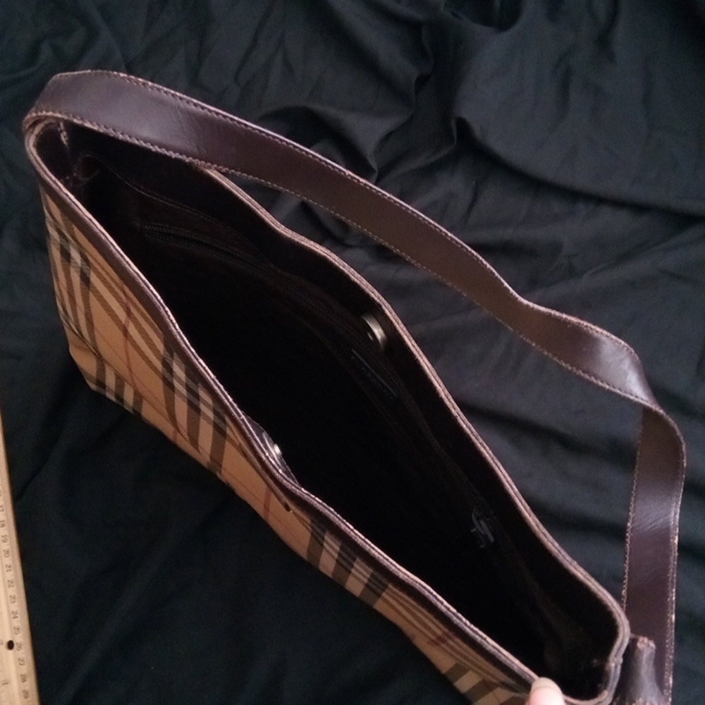 Large Burberry bag purse brown nova check leather - Picture 9 of 16
